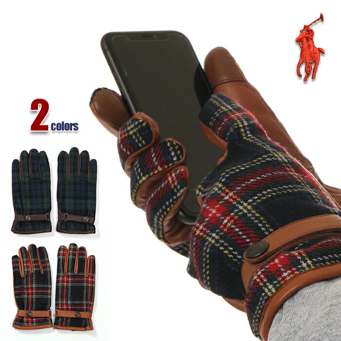 Ralph Lauren ダークグリーン チェック 手袋 S11594053 - 小物UNICITY