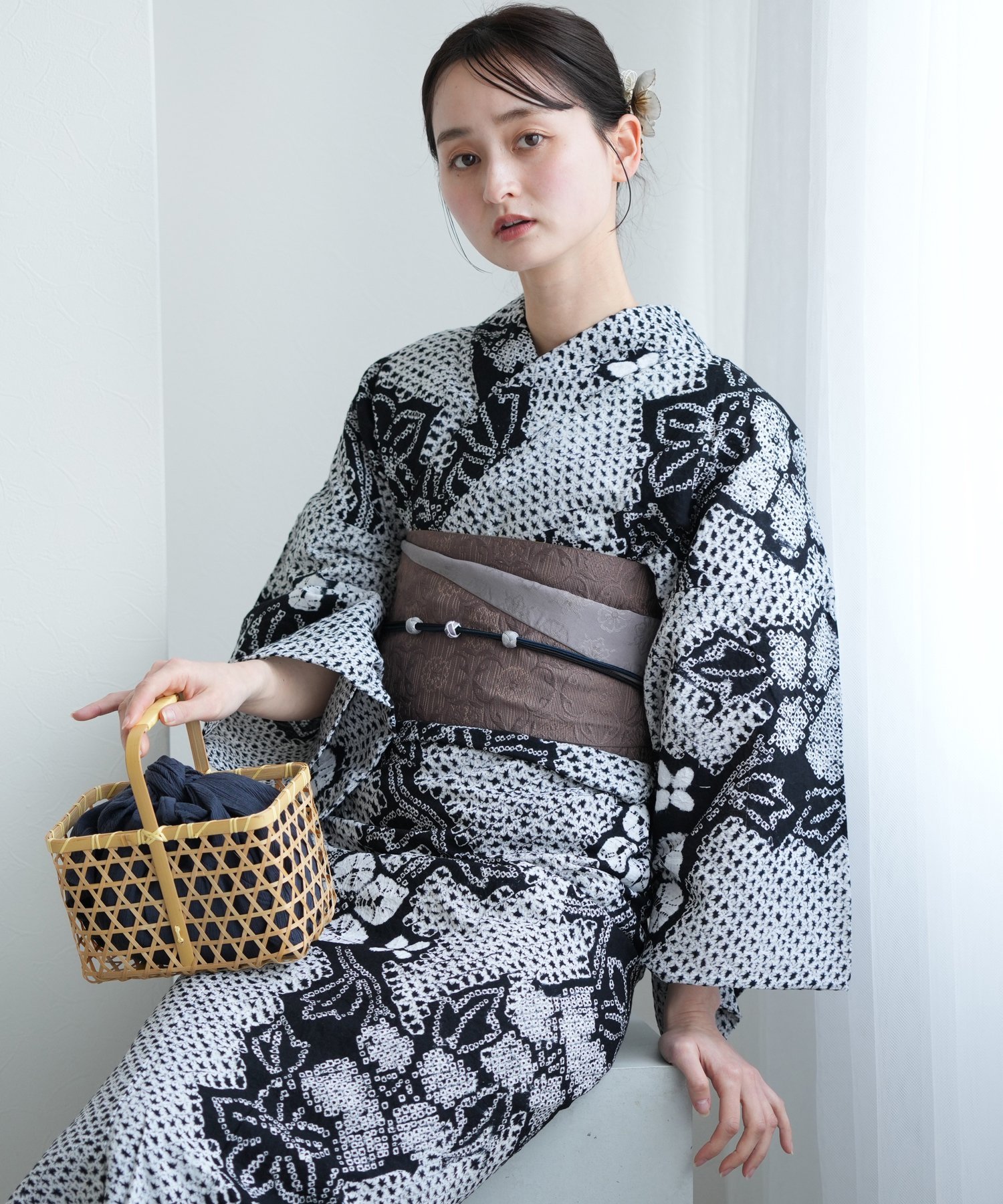 楽天市場】有松絞り 浴衣 黒の通販