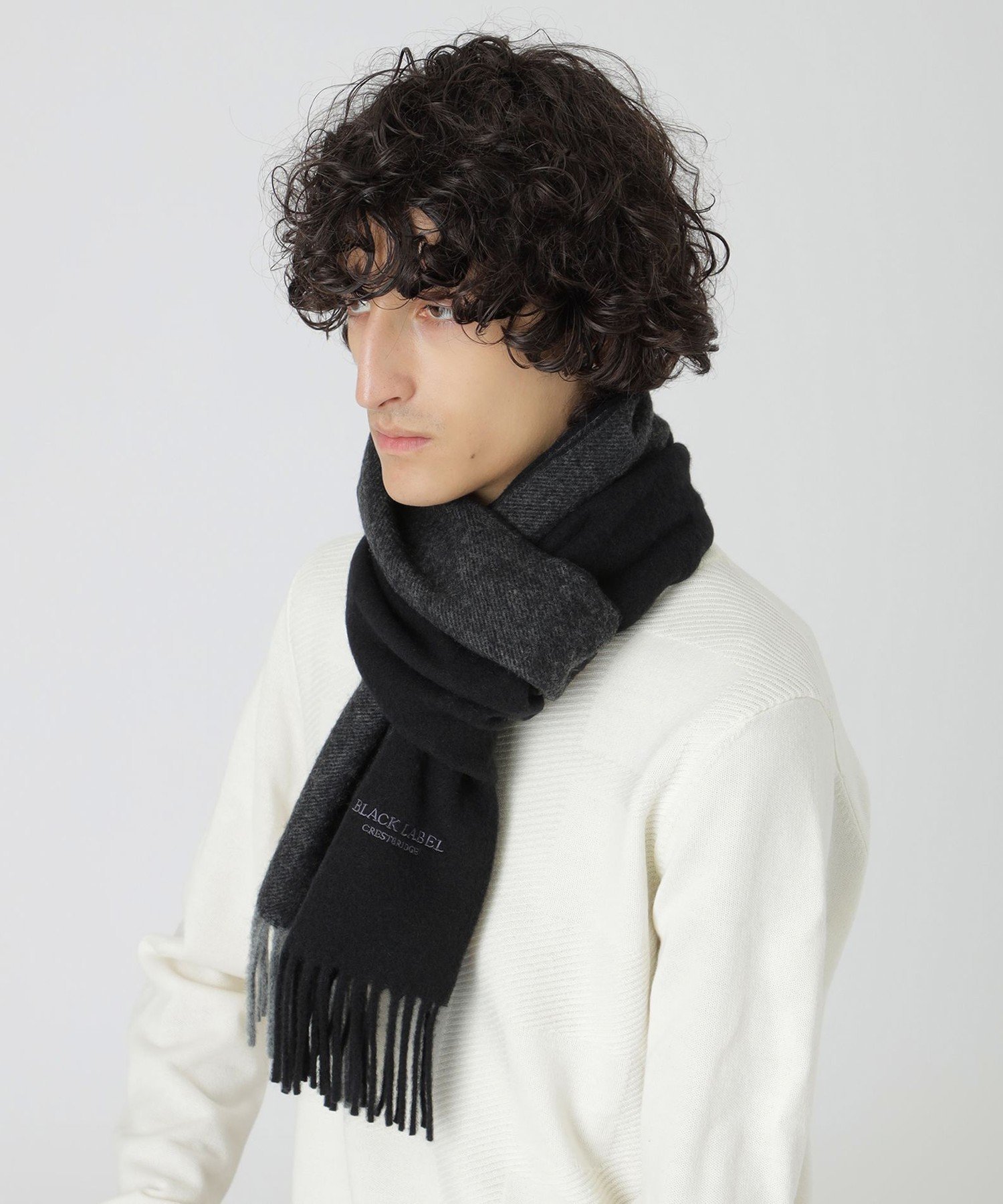 楽天市場】カシミヤ マフラー（ブランドブラックレーベルクレスト