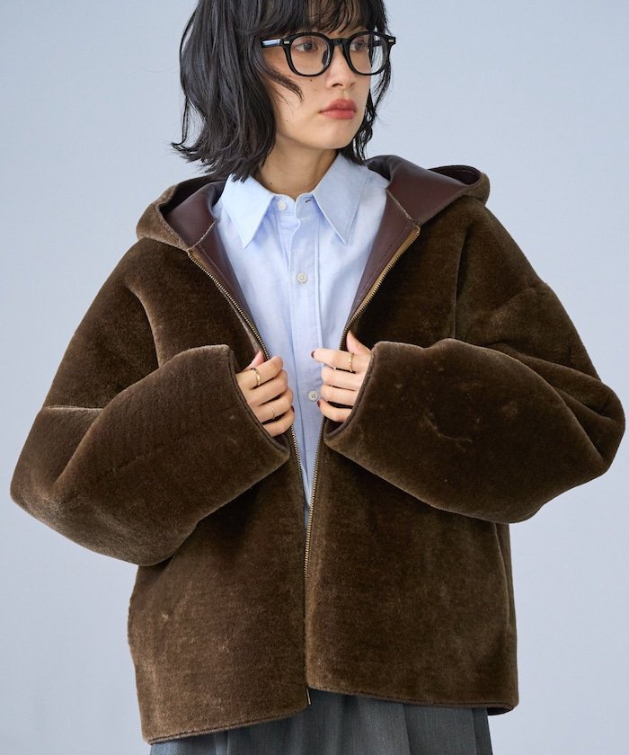 楽天市場】ファー コート（カラーブラウン）の通販