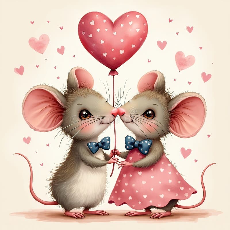 Mouse Kissing Stock Illustrations – 95 Mouse Kissing Stock