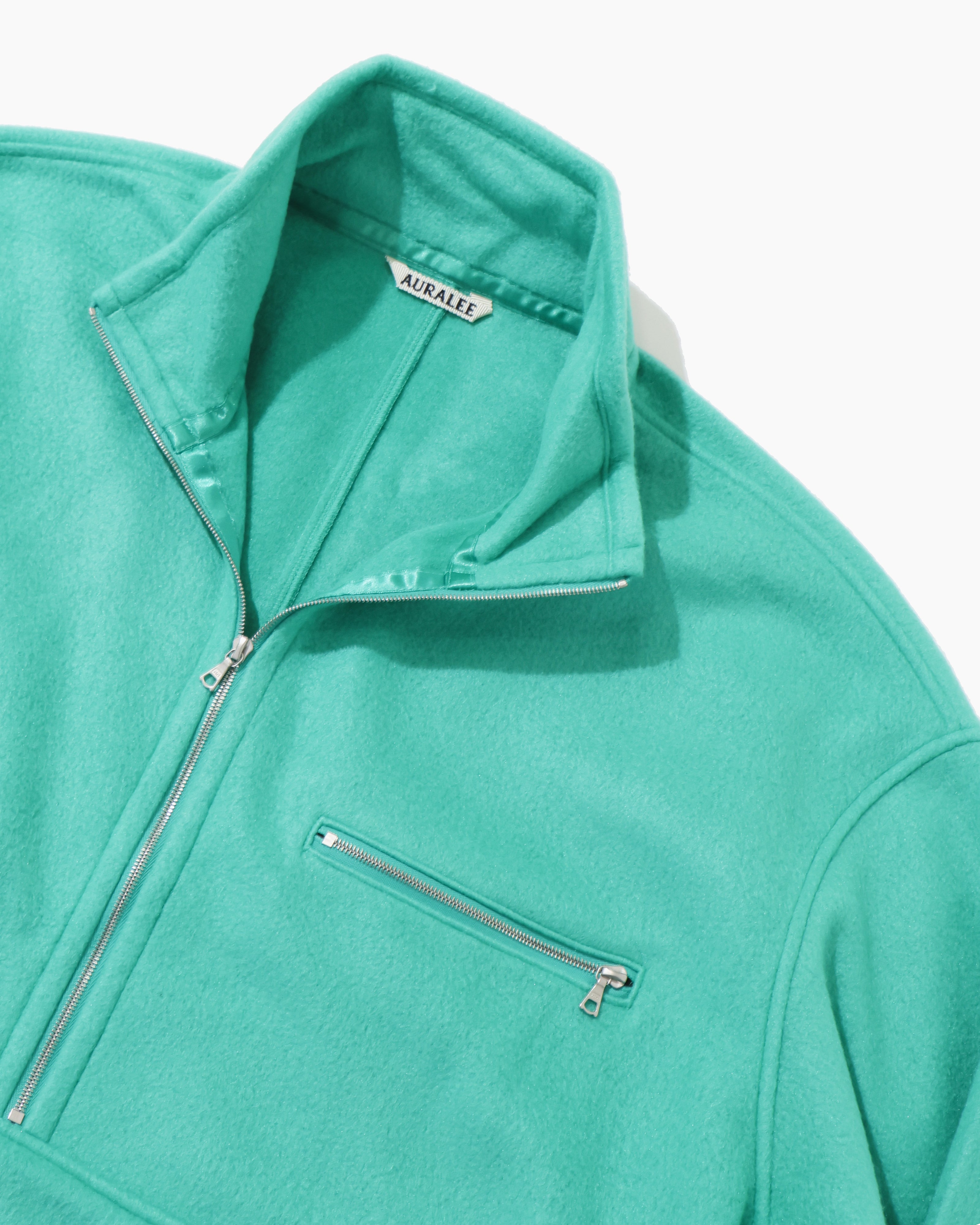PURE SILK COMFORT FLEECE HALF ZIP P/O JADE GREEN – TIME AFTER TIME