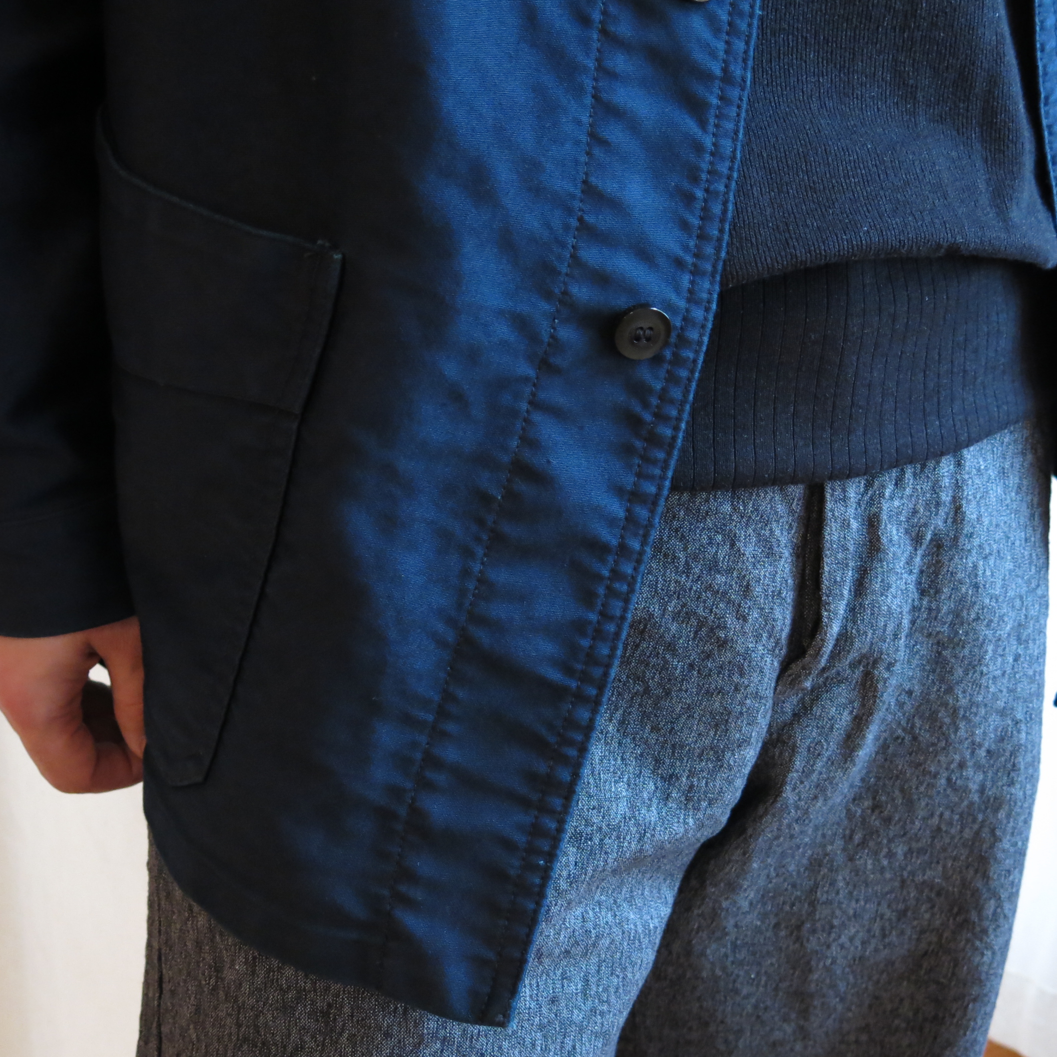 OUTIL / black indigo moleskin / veste thiers | TIBETAN MARKET