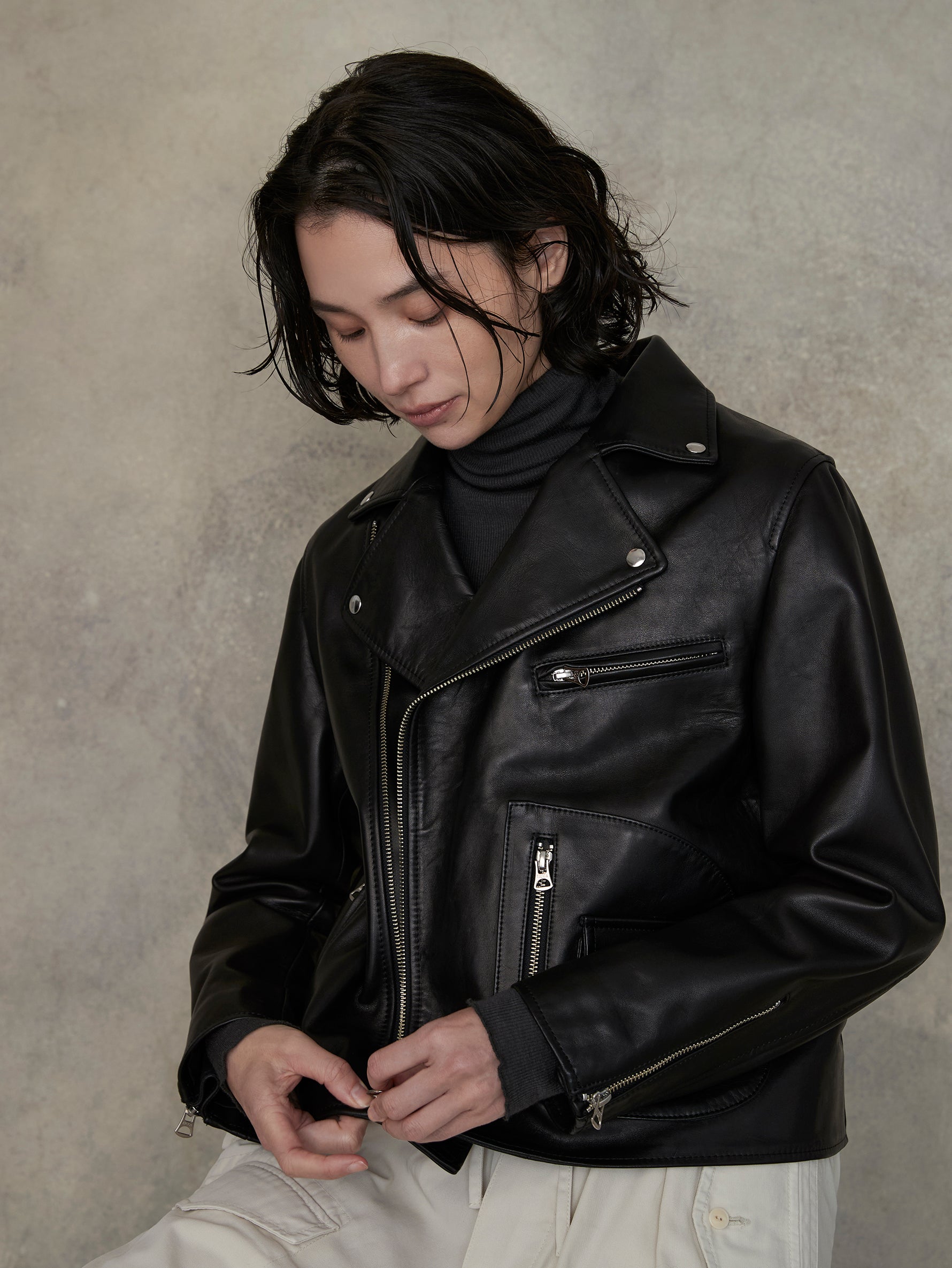 ダブルライダースジャケット/TBEA-021