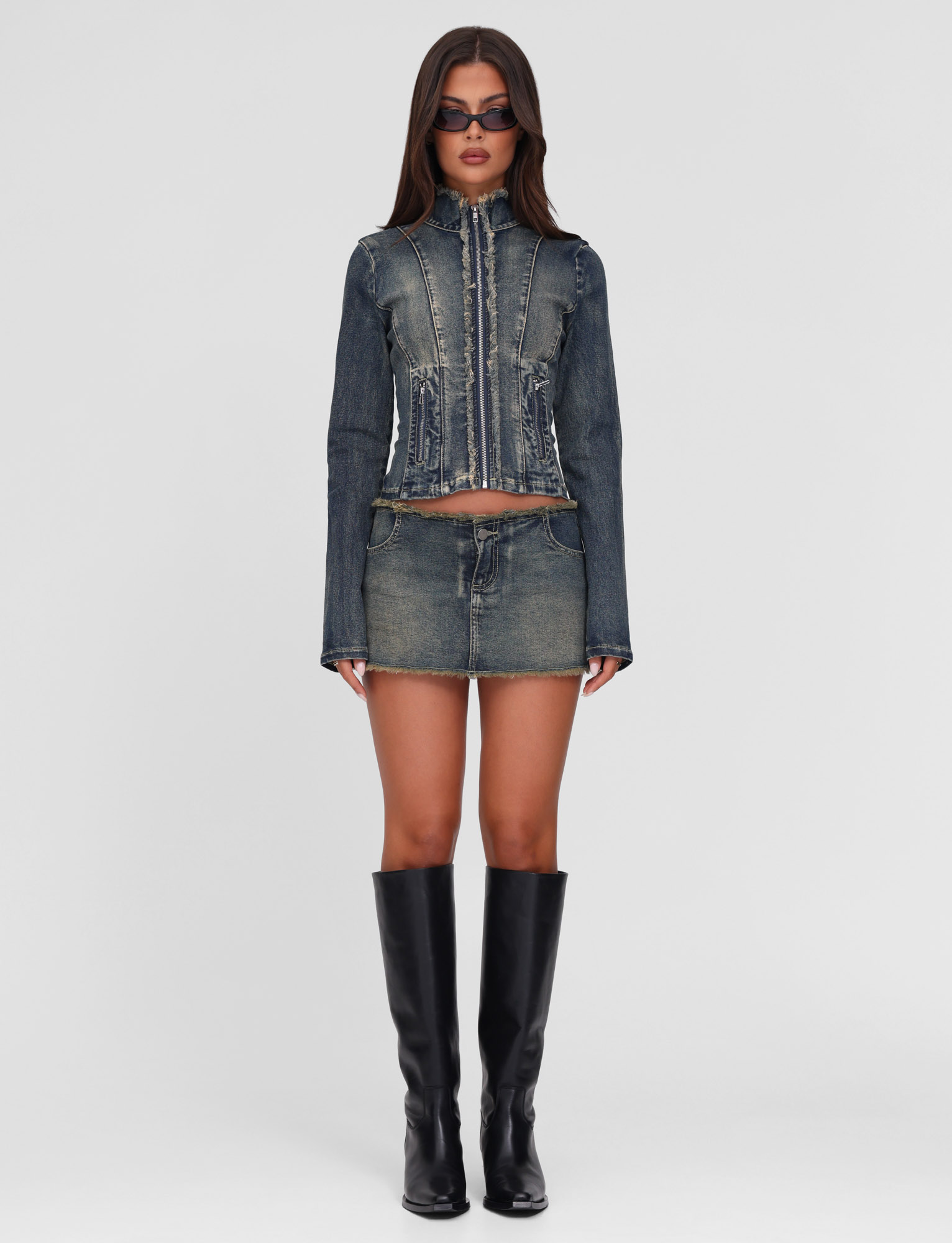 OPHELIE JACKET - BLUE : DENIM BLUE : DENIM – Tiger Mist USA