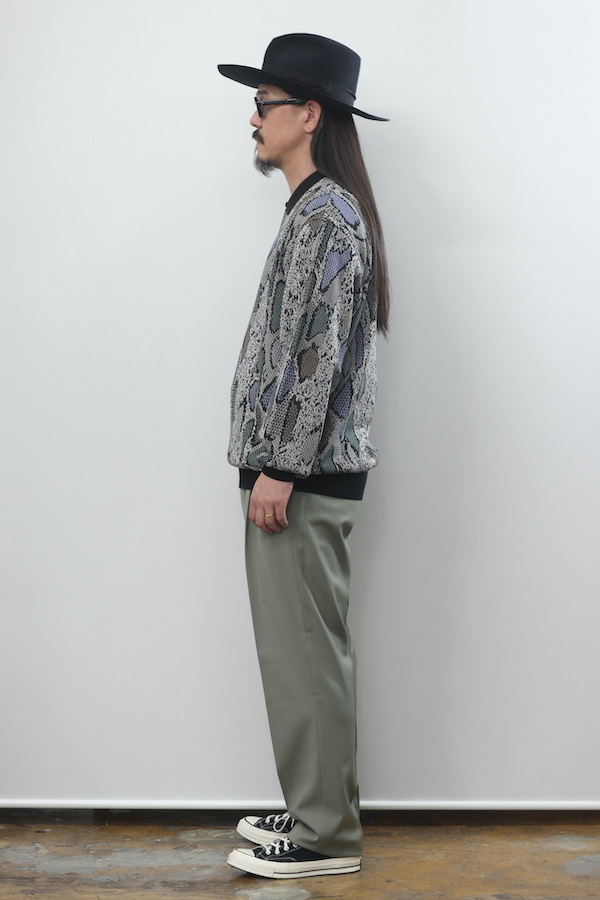 TIGHT / PLEATED TROUSERS ( TYPE-2 )（SMOKY-GREEN）