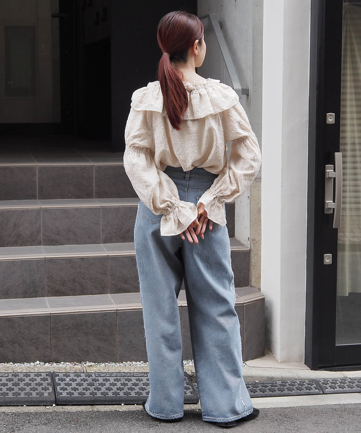 tiptop+pocket ティップトッププラスポケット / フリルクロス2way長袖