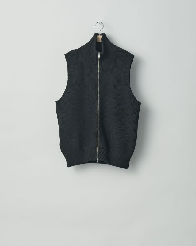 ssstein OVERSIZED DRIVERS KNIT ZIP VEST・BLACK - tity