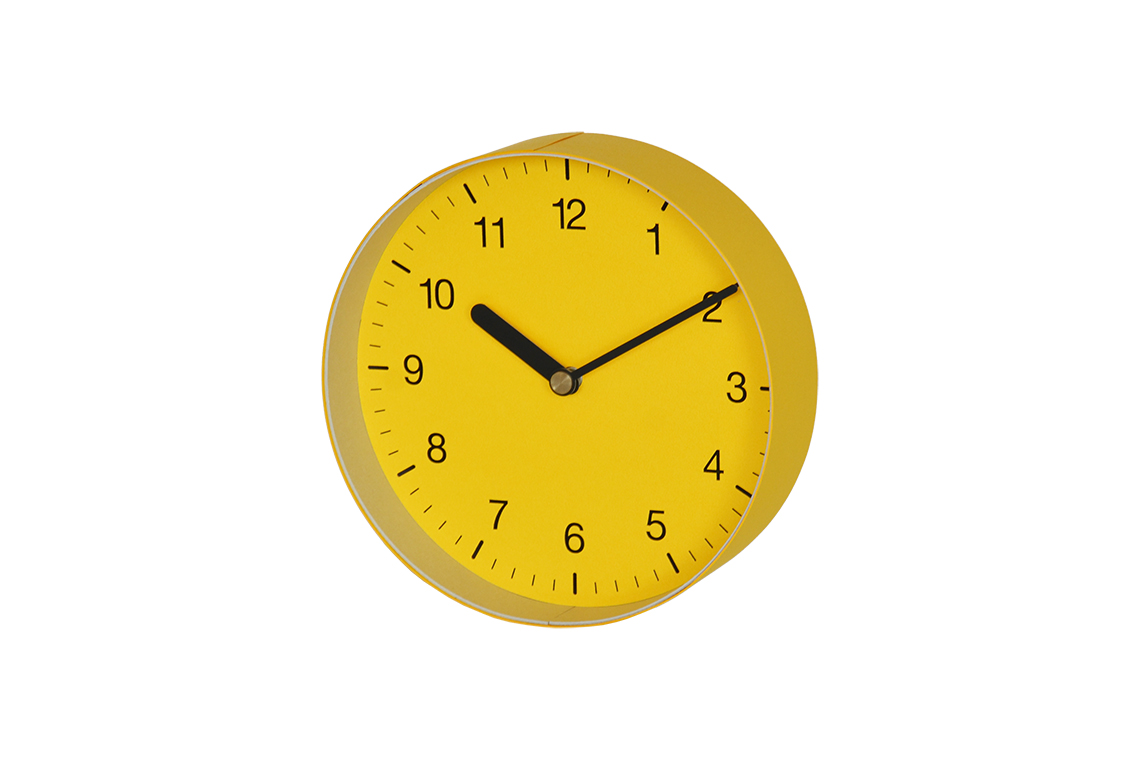 新品未使用】レトロ置時計イエローフリップ時計 BHT-3-722 a*i様 新品