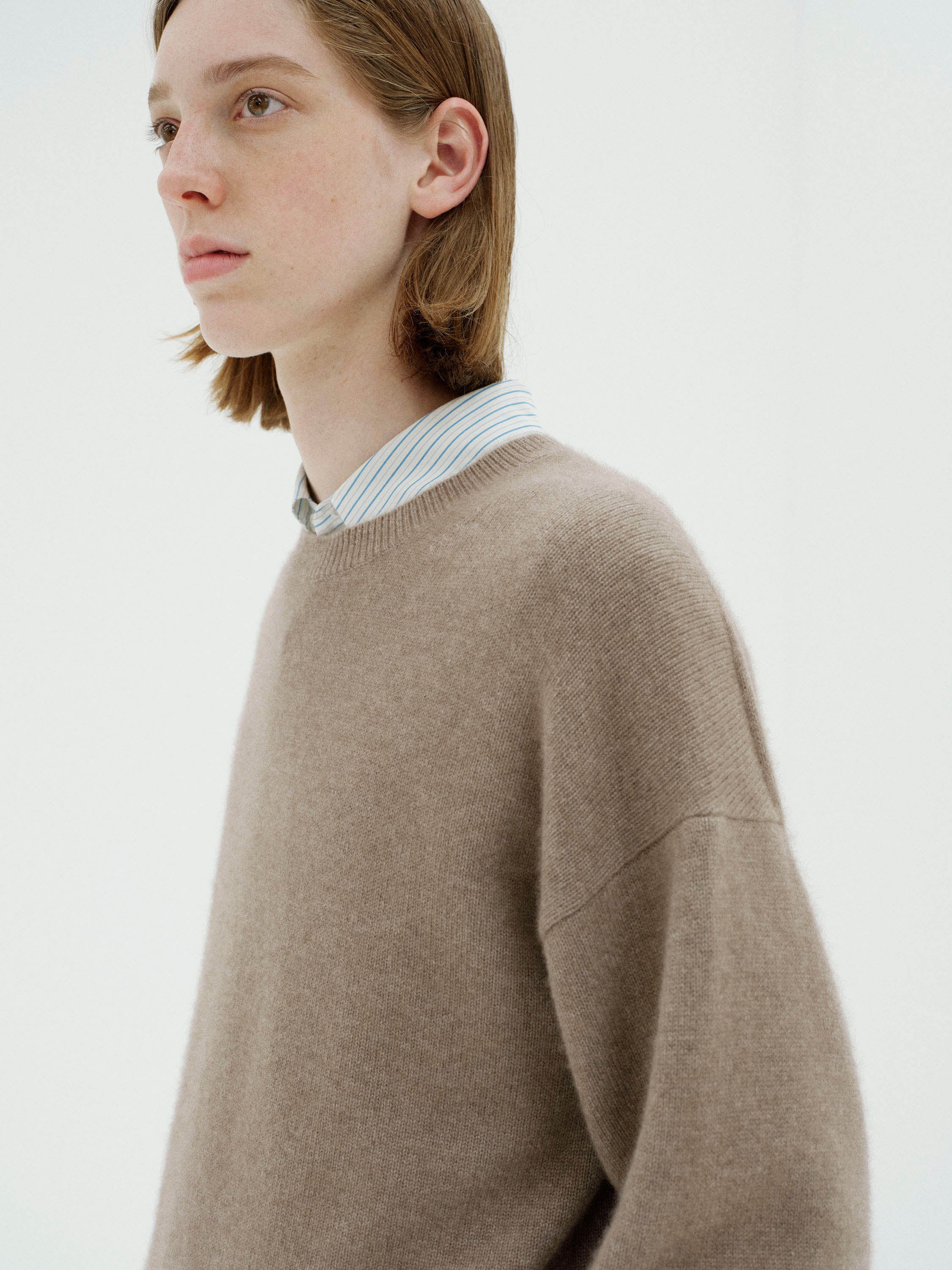 Auralee Baby Cashmere Knit P/O - Natural Brown – Totem Brand Co.