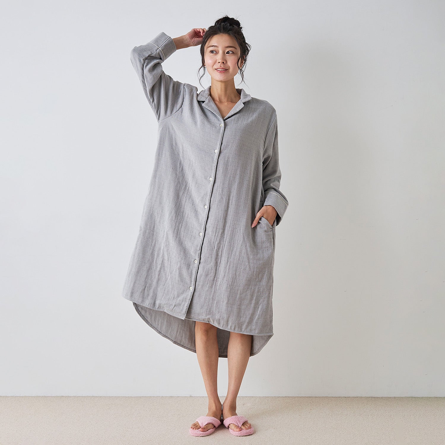 cococi beauty』 クレール あったかガーゼパジャマワンピース – タオル