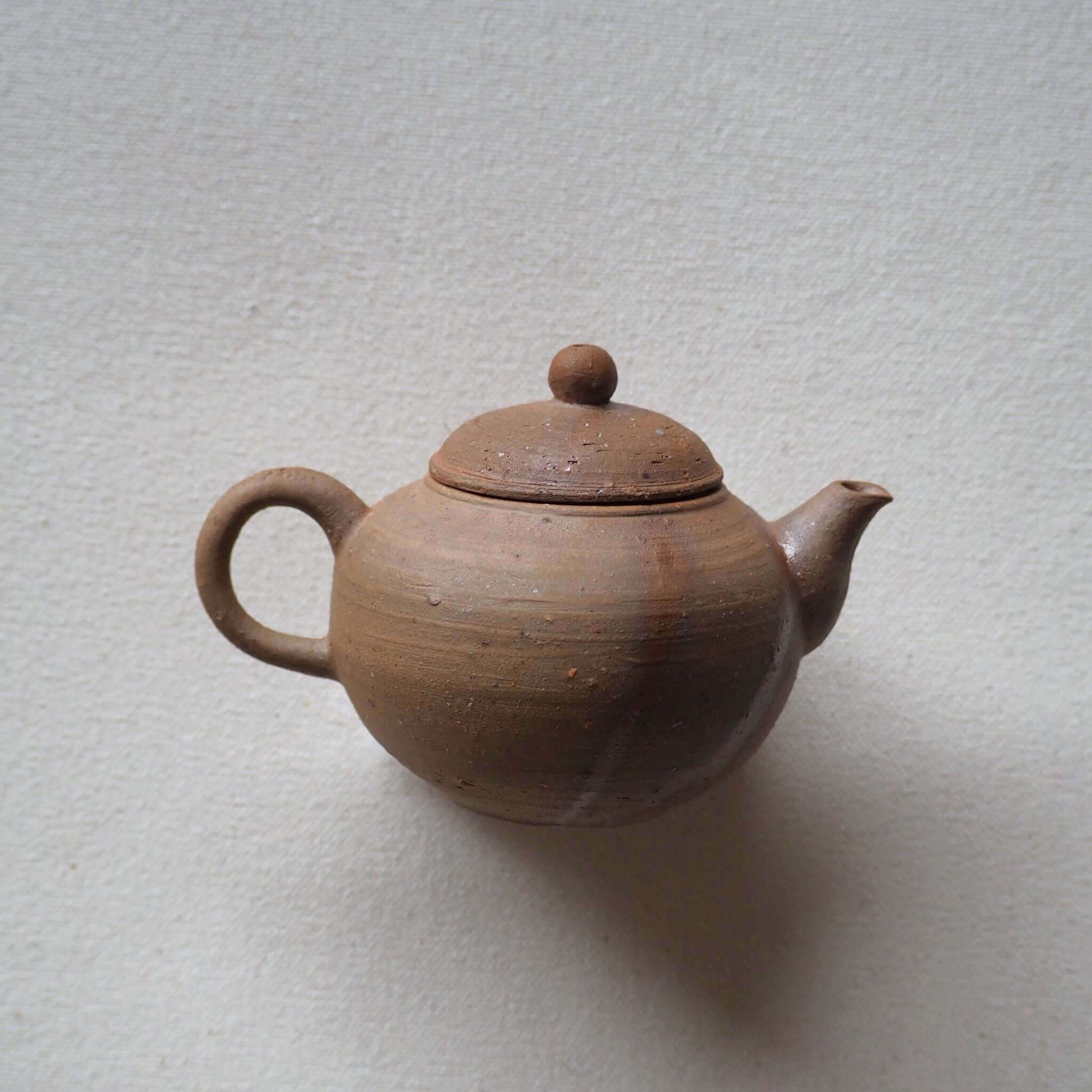 備前焼 手造龍摘み宝瓶／急須 煎茶道具 鈴木篤夫 備前焼 金彩備前龍