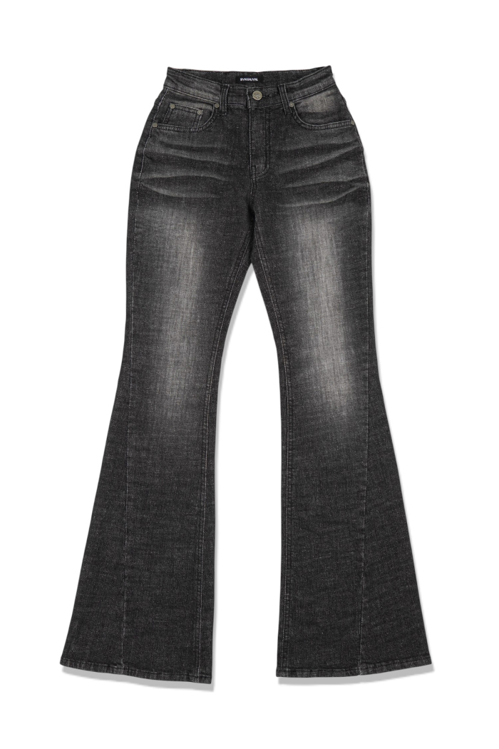 MUSINSA公式 | SYNERJYN CAT WASHING DENIM PANTS BLACK