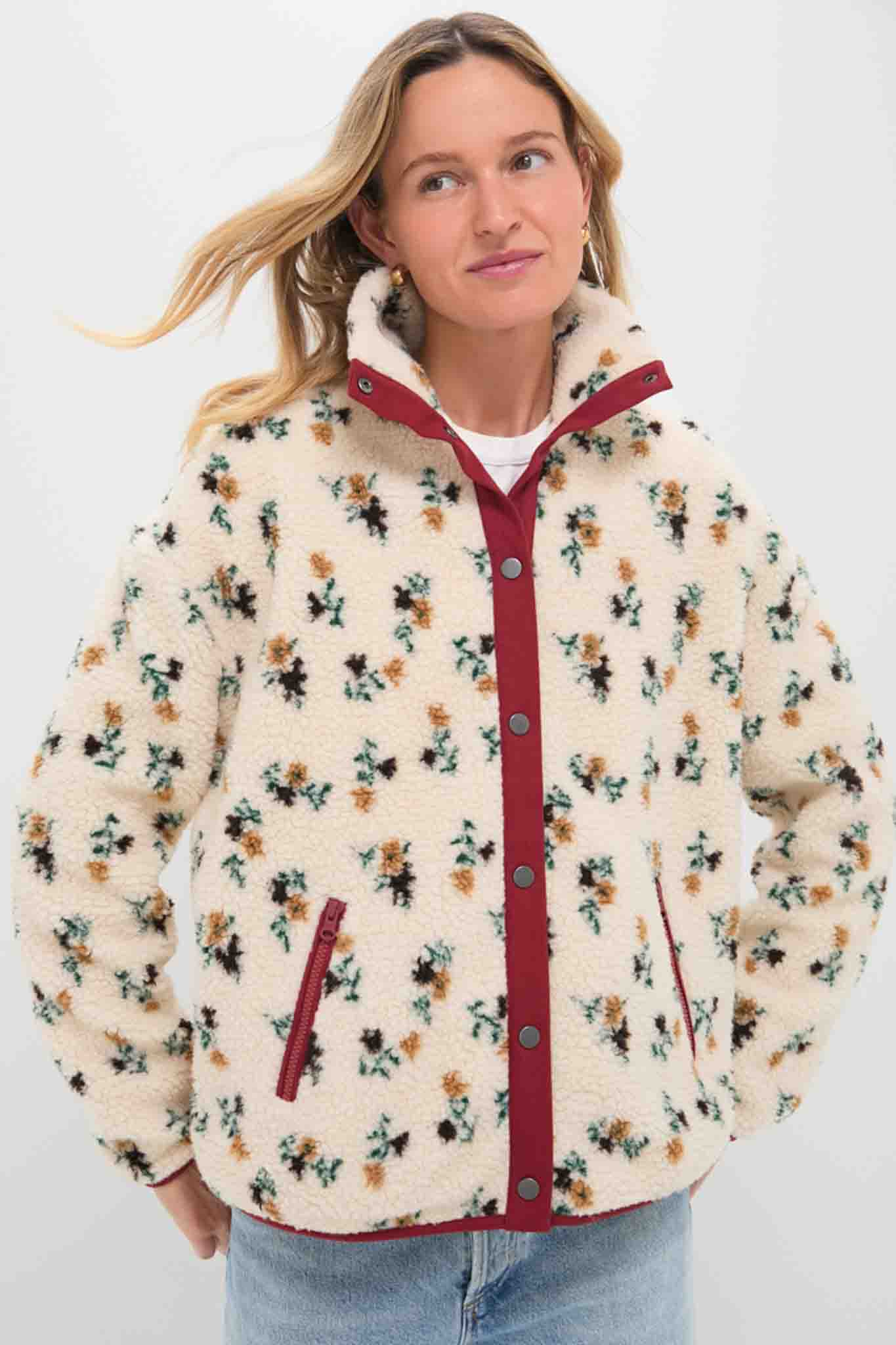 Rust Multi Fleece Aliza Jacket | Saylor