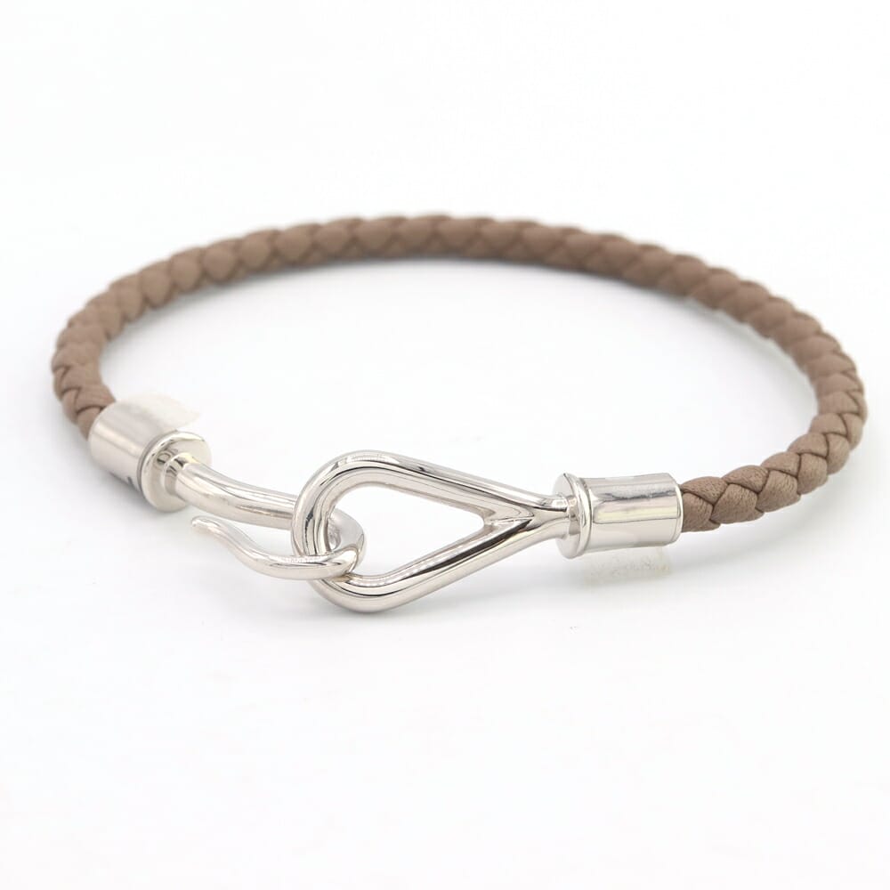 楽天市場】レザー ブレスレット 編み込み（ブランドエルメス）の通販