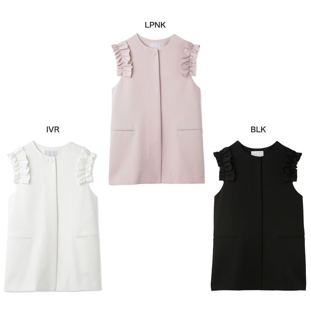 楽天市場】CELFORD セルフォード フリルスリーブジレ cwfj231050