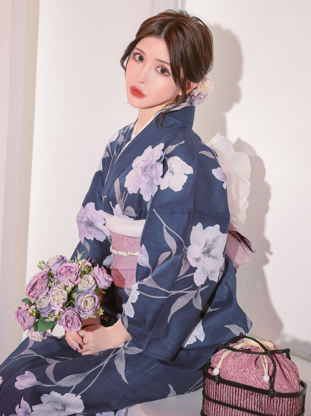 楽天市場】浴衣 3点セット [浴衣+平帯or作り帯+下駄] レディース