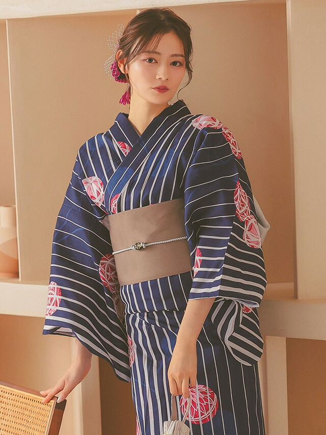 楽天市場】浴衣 3点セット [浴衣+平帯or作り帯+下駄] レディース