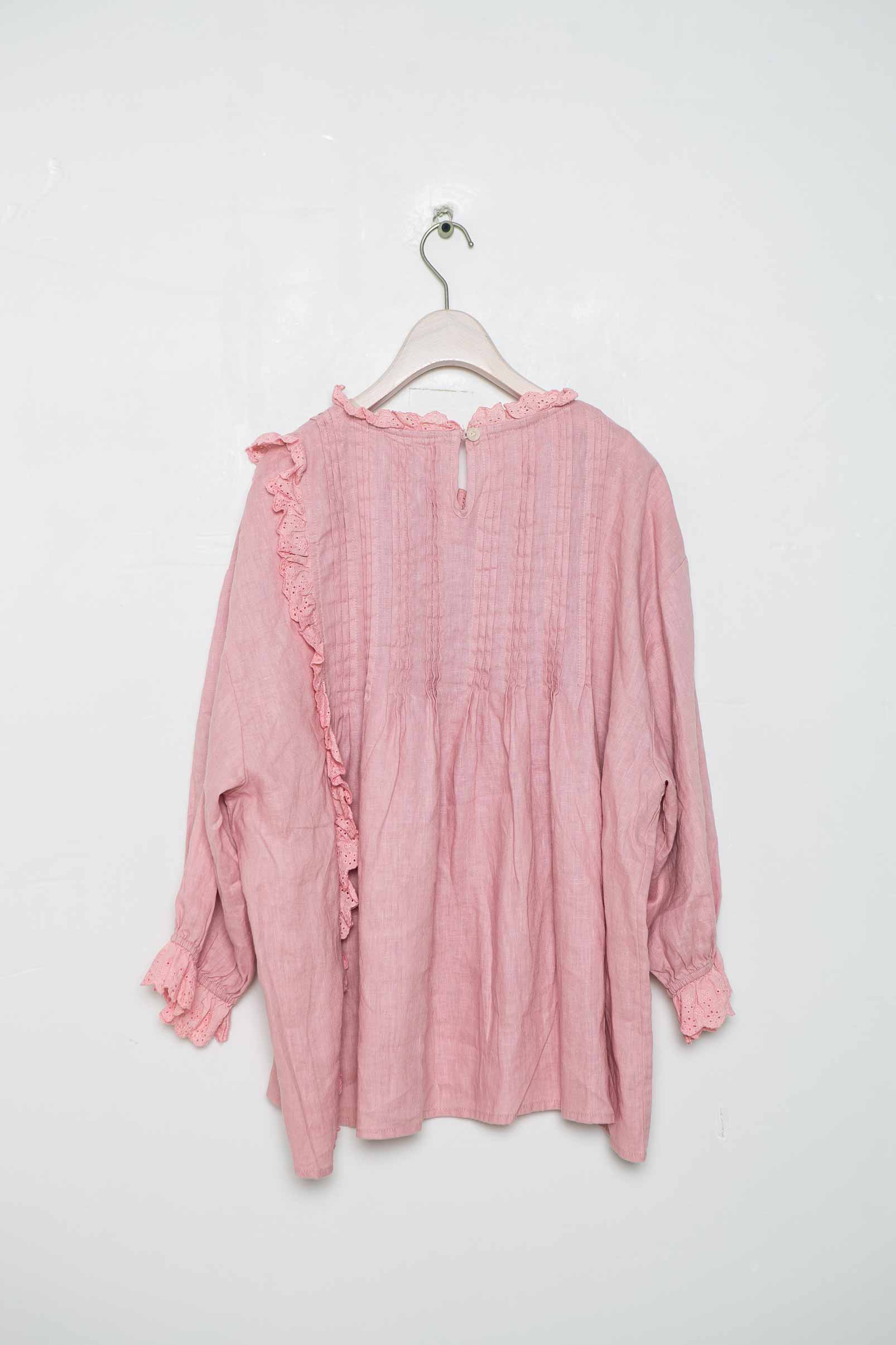 楽天市場】ブラウス 「 襟レース 袖口レース 」 ピンタック