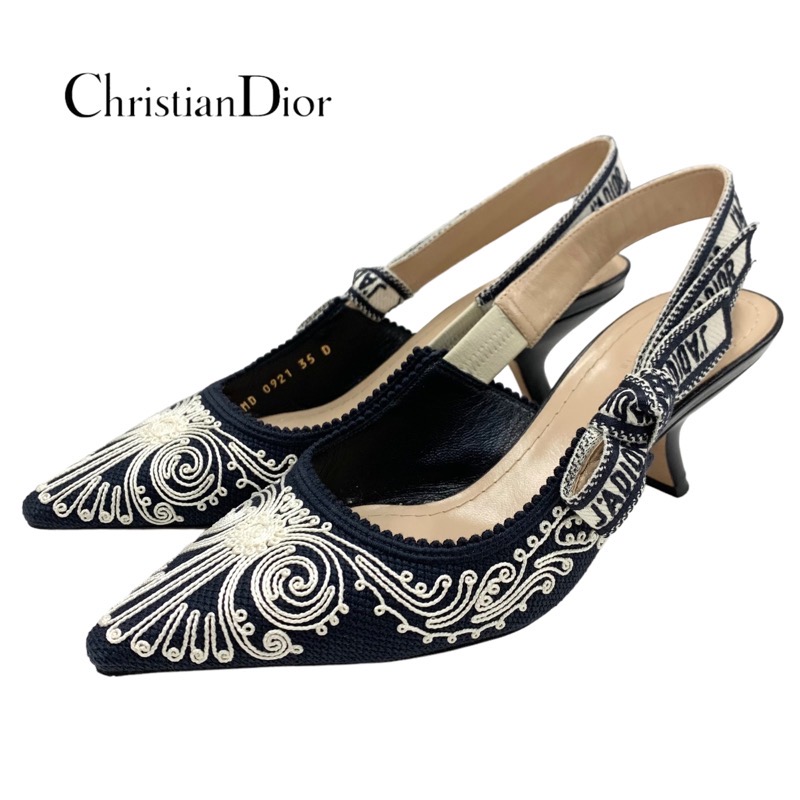 Christian Dior ロゴ入り サンダル ネイビー 【公式通販】