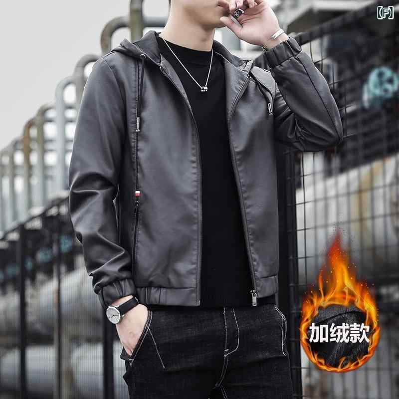 楽天市場】レザー ジャケット メンズ ライダース 革ジャン 秋冬 スリム