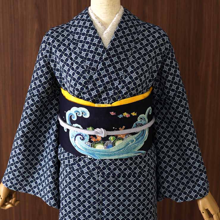 楽天市場】[セオα] 浴衣 七宝 (濃紺) ゆかた セオアルファ CEOα 仕立て