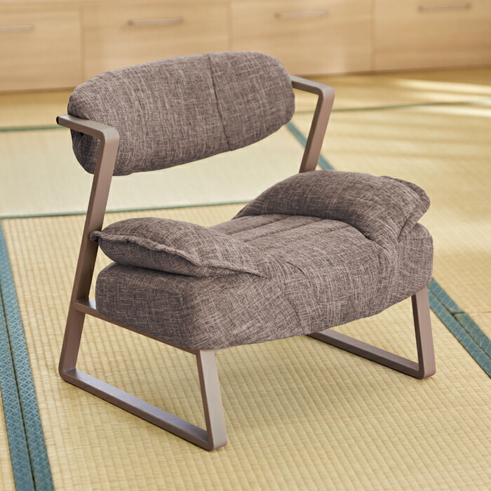 楽天市場】リラックスワイドチェア「コンフィネ」グレージュ