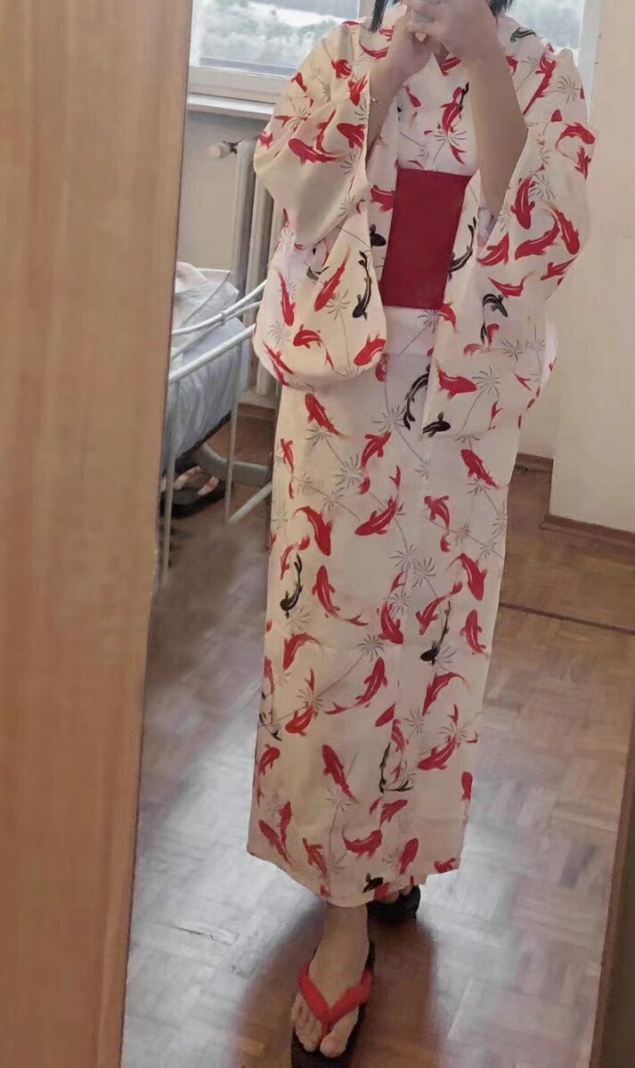 楽天市場】浴衣 金魚 レディース 金魚柄 赤金魚 黒金魚 伝統柄 和風