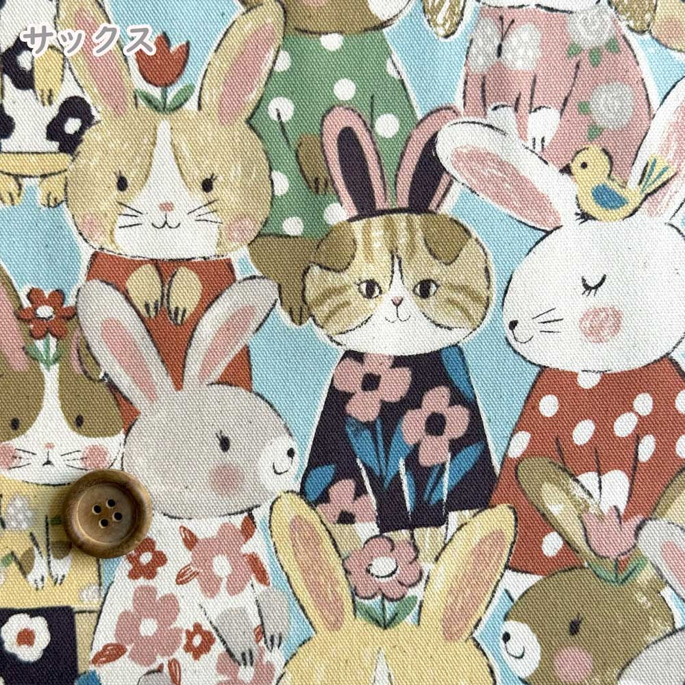 楽天市場】パワフルアニマル うさぎ柄 オックス マルチカラー/ピンク