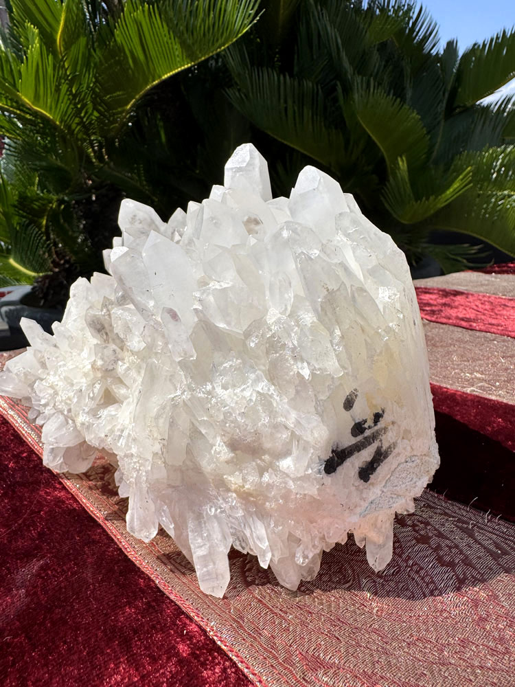 楽天市場】天然水晶 原石 クラスター 約3.2kg 高さ約20cm 送料無料