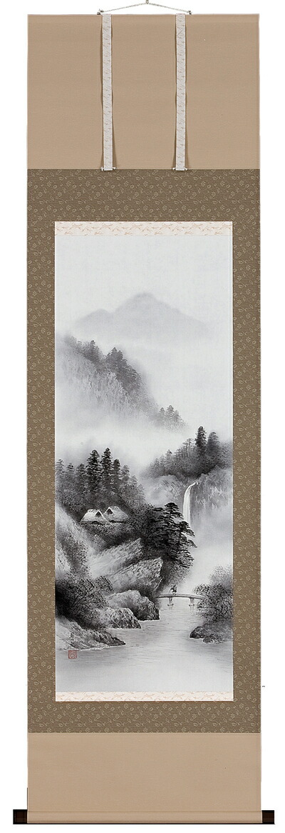 楽天市場】掛け軸／掛軸 彩色山水（今村景元）【送料無料】【代引き