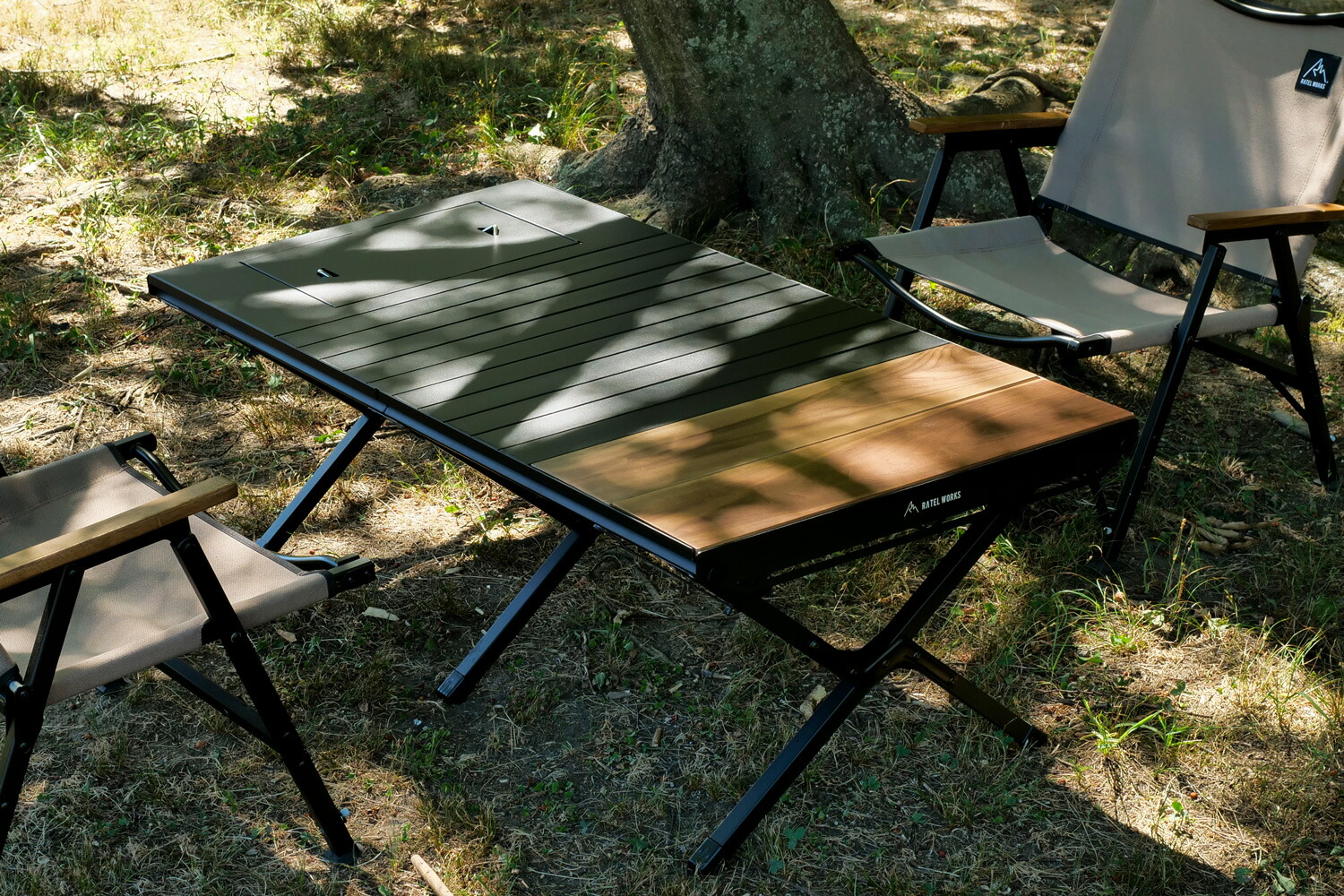 楽天市場】ウッドパネルテーブル120 WOOD PANEL TABLE120 RATELWORKS