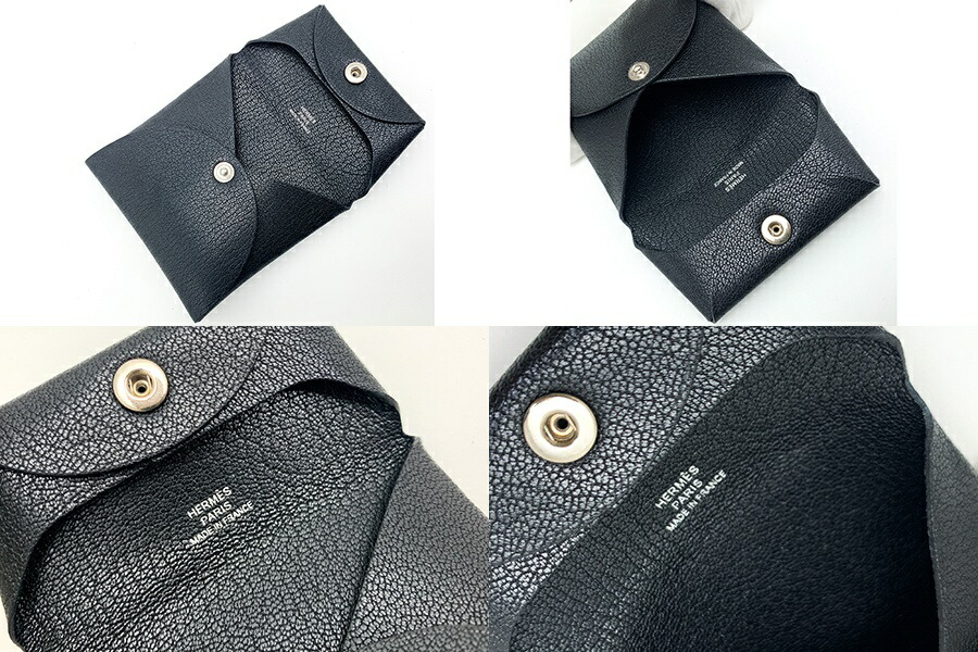 楽天市場】HERMES エルメス 黒 ブラック バスティア シェーブル コイン