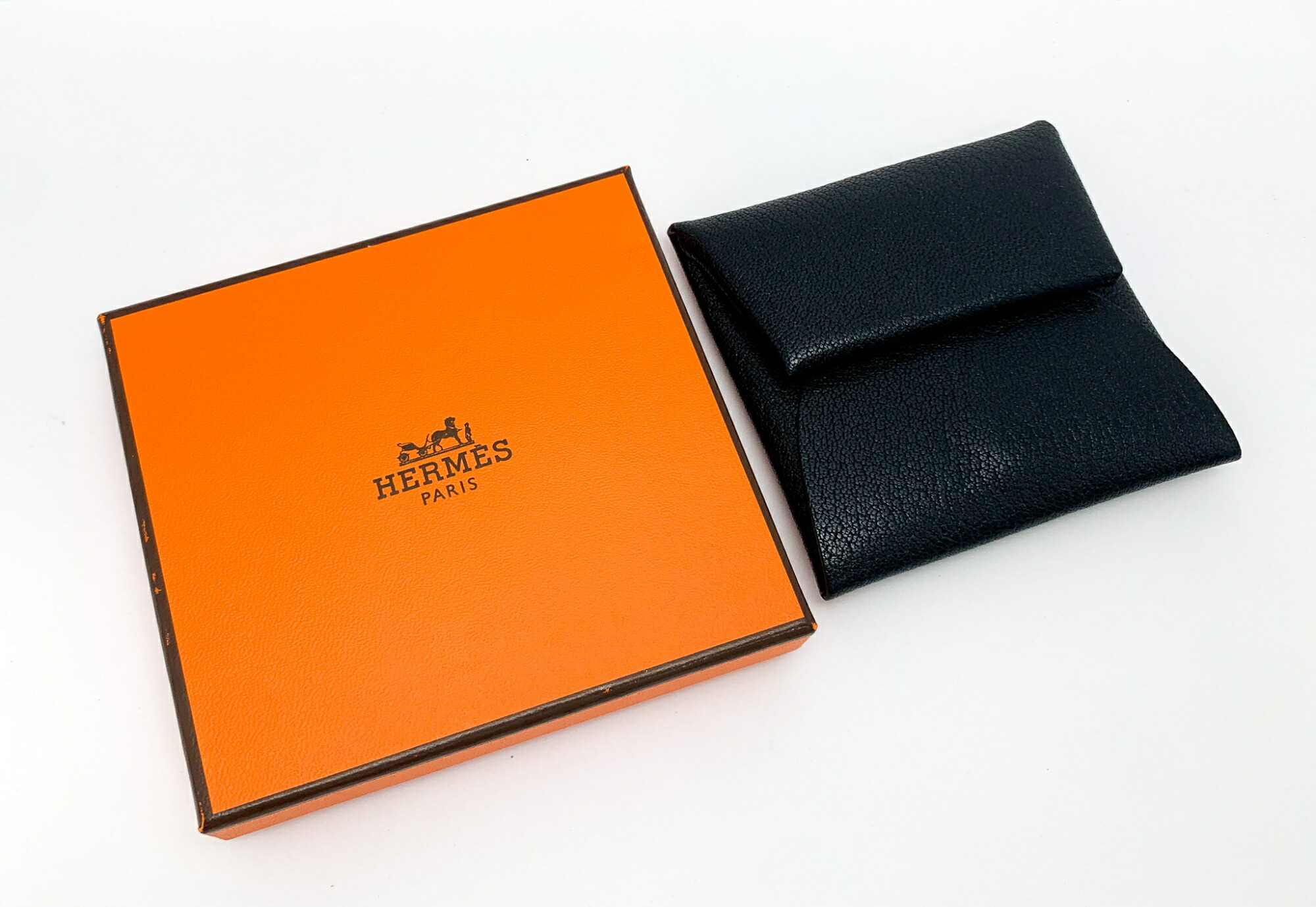 楽天市場】HERMES エルメス 黒 ブラック バスティア シェーブル コイン
