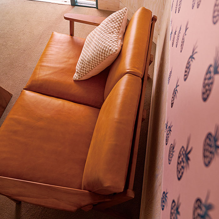 楽天市場】本革ソファ 2人掛け チーク 木製フレーム 天然木 レザー 2P