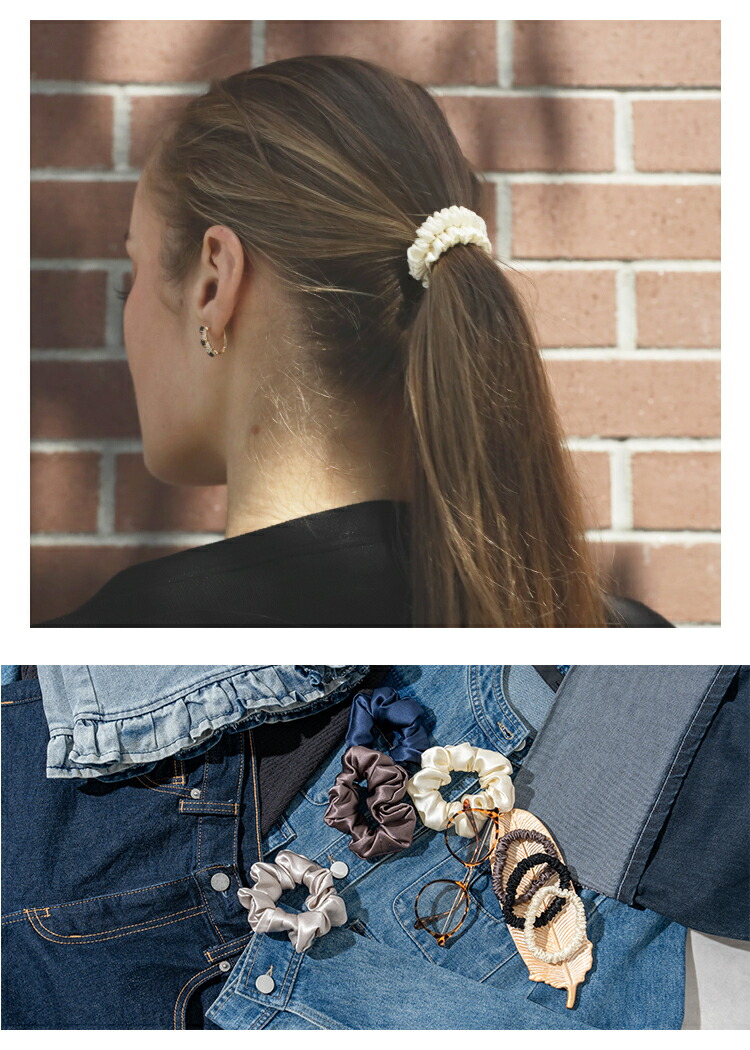 楽天市場】【2点目600円OFFクーポン】 シルク ヘアゴム 跡がつかない