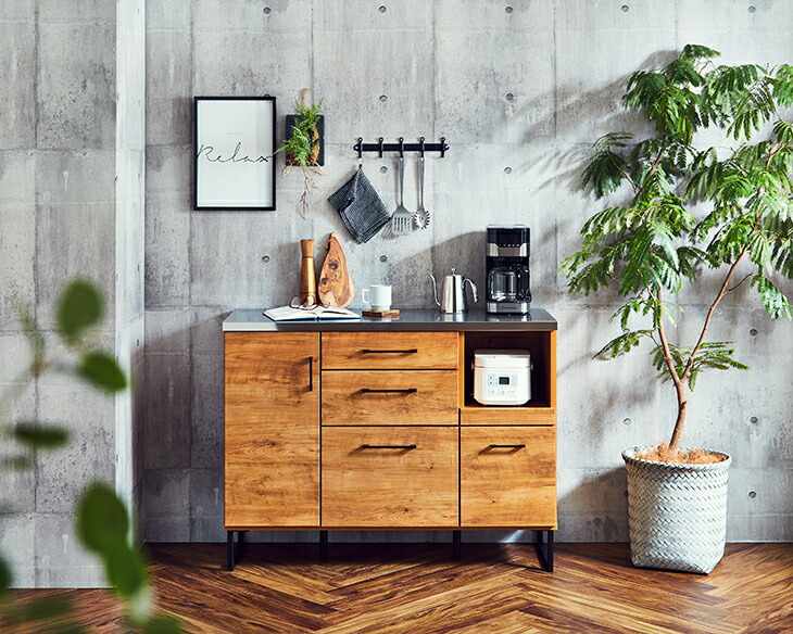 楽天市場】キッチンカウンター 120 自社生産 おしゃれ 一人暮らし