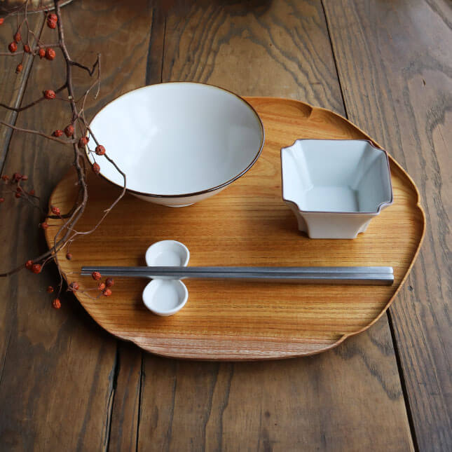 楽天市場】四十沢木材工芸 KITO 雪輪盆 大 | 国産 天然木 カジュアル