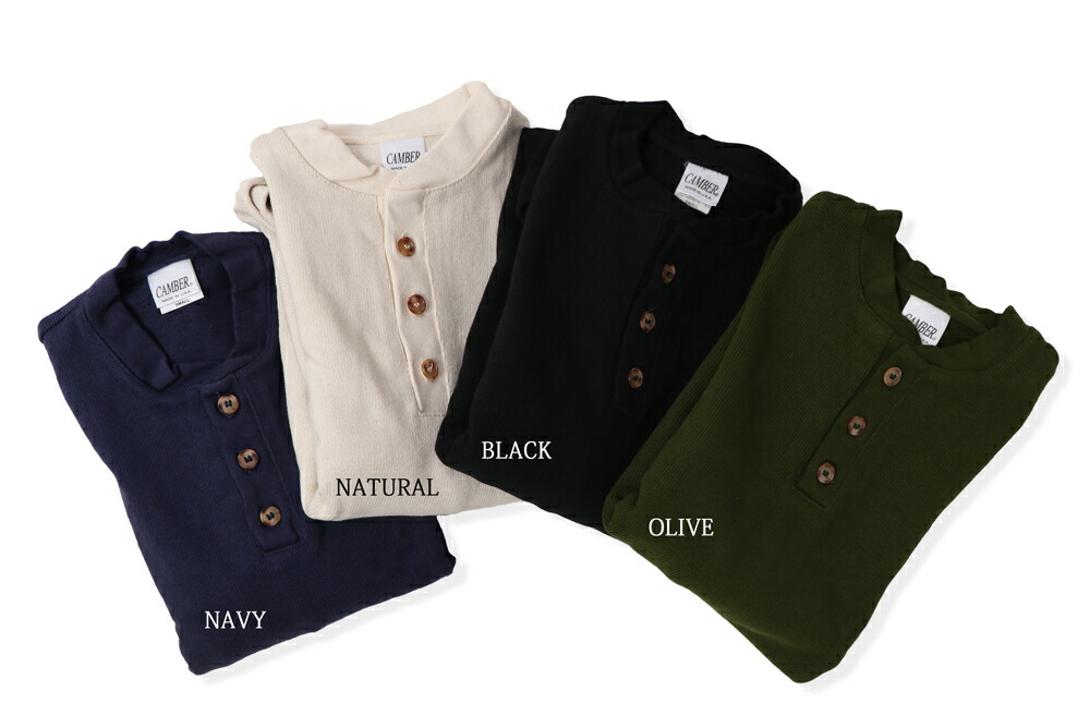 楽天市場】CAMBER 長袖 ヘンリーネック 厚地 メンズ レディース