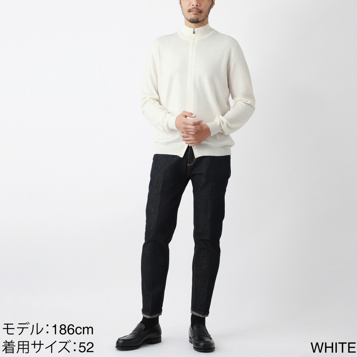 楽天市場】グランサッソ Gran Sasso ジップアップニットカーディガン