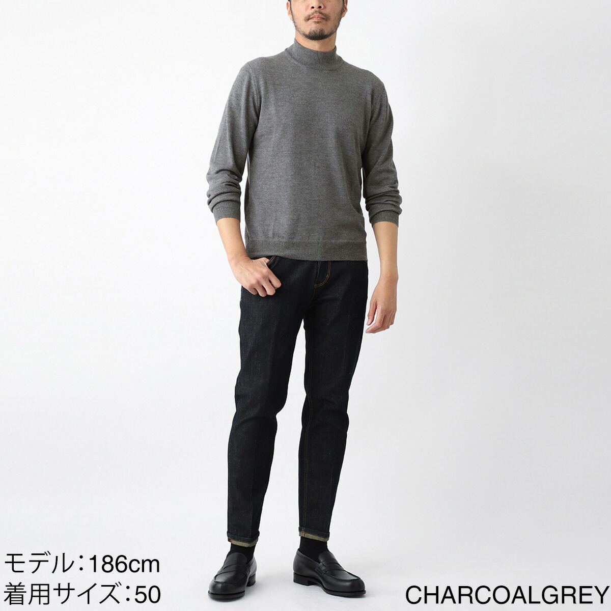 楽天市場】グランサッソ Gran Sasso モックネック ニット メンズ