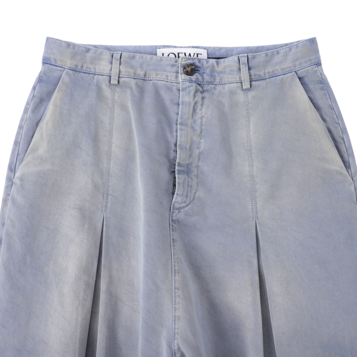 楽天市場】ロエベ LOEWE コットンパンツ トラウザーズ ブルー メンズ