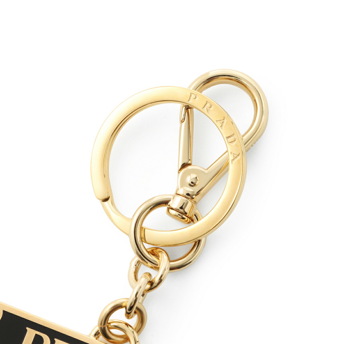 楽天市場】プラダ PRADA キーリング バッグチャームMIX ゴールド