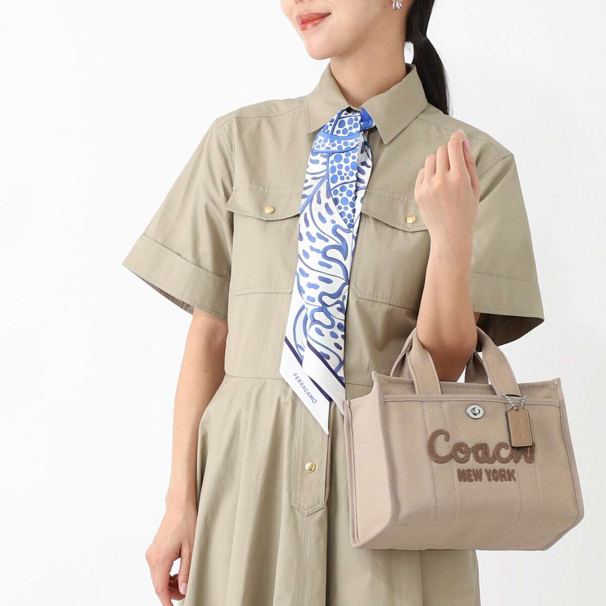 楽天市場】コーチ COACH トートバッグ ベージュ レディース cp164