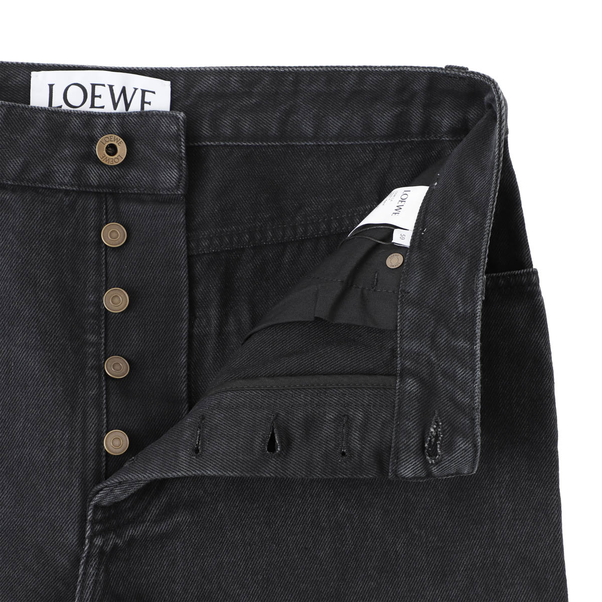 楽天市場】ロエベ LOEWE ボタンフライジーンズ バギージーンズ