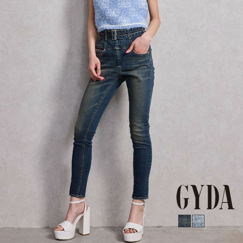 楽天市場】【最短翌日お届け】ハイウエストフロントZIPベルトデザイン