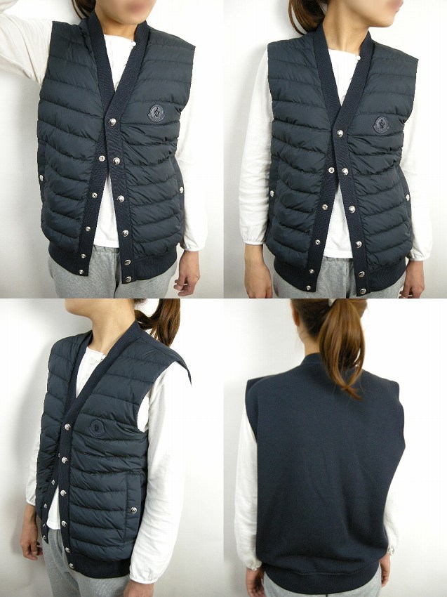 楽天市場】【MONCLER/モンクレール/GILET TRICOT/コットンニット切替