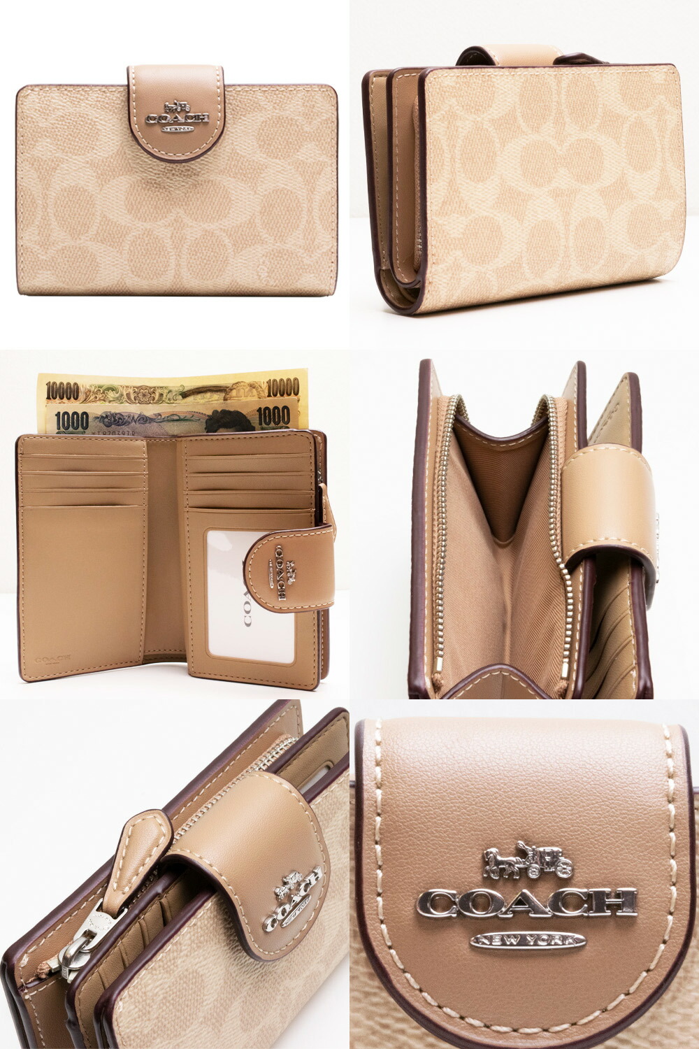 楽天市場】コーチ COACH 財布 二つ折り財布 ミニ財布 レザー