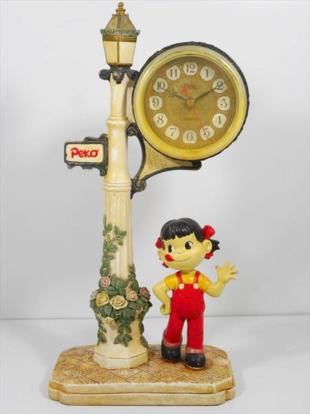 楽天市場】〇【 不二家 ペコちゃん 】『ガス灯置き時計』人形