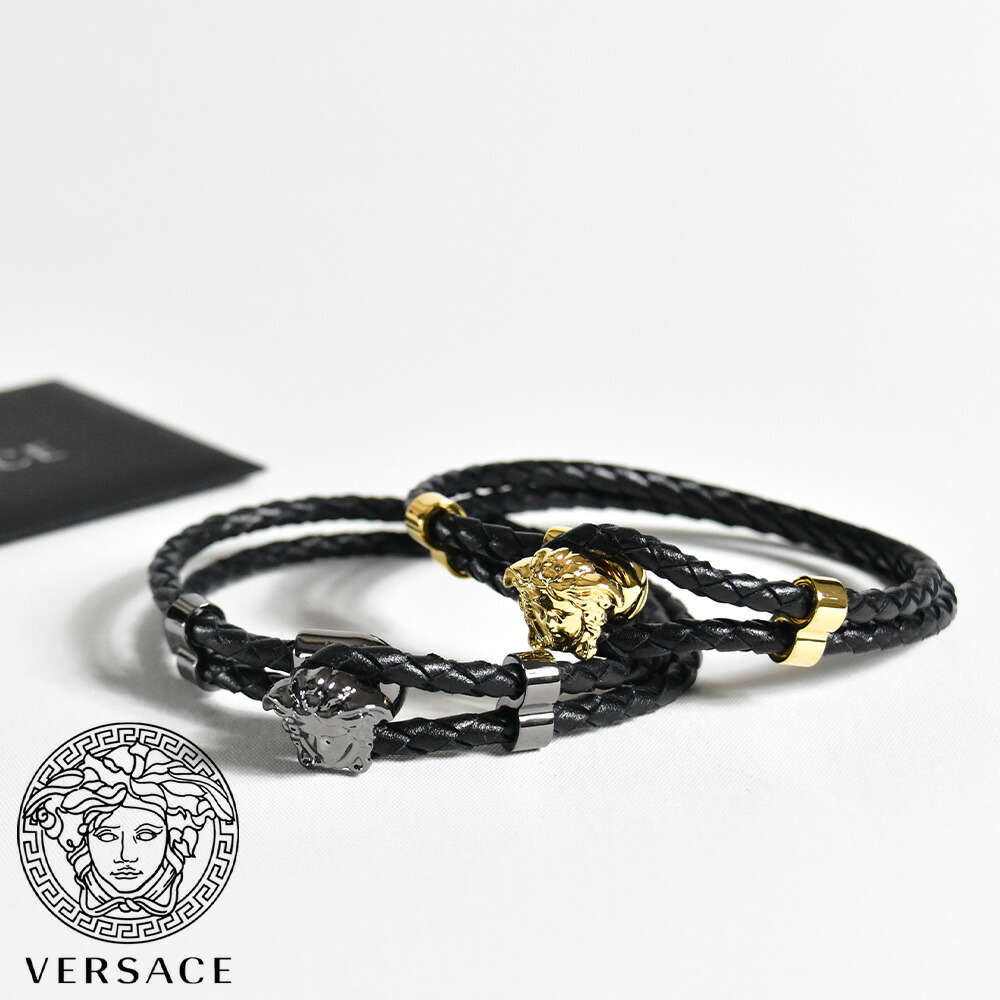楽天市場】ヴェルサーチ ブレスレット レザー メデューサ ゴールド